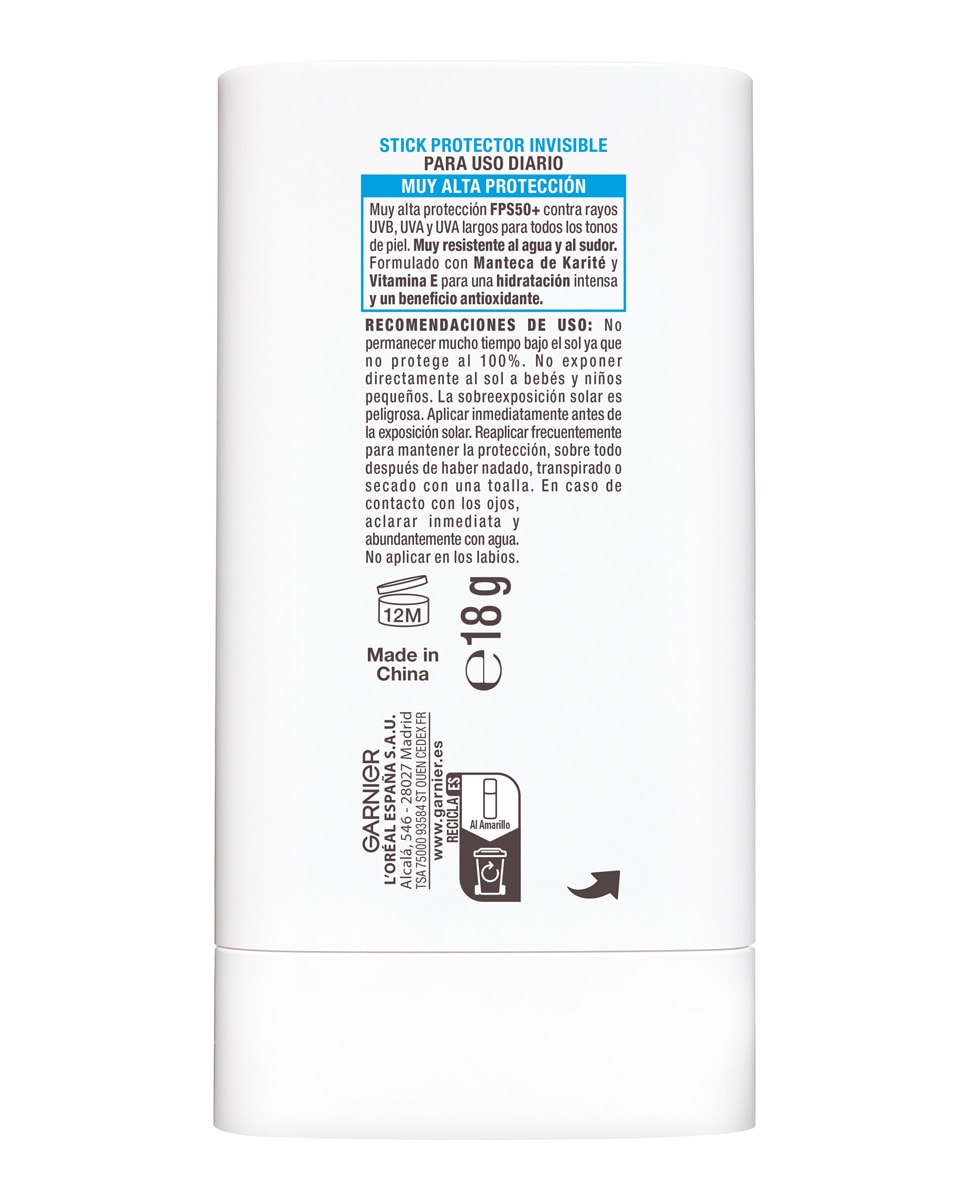 Stick Invisible Super Uv Garnier Delial - 18 g 2