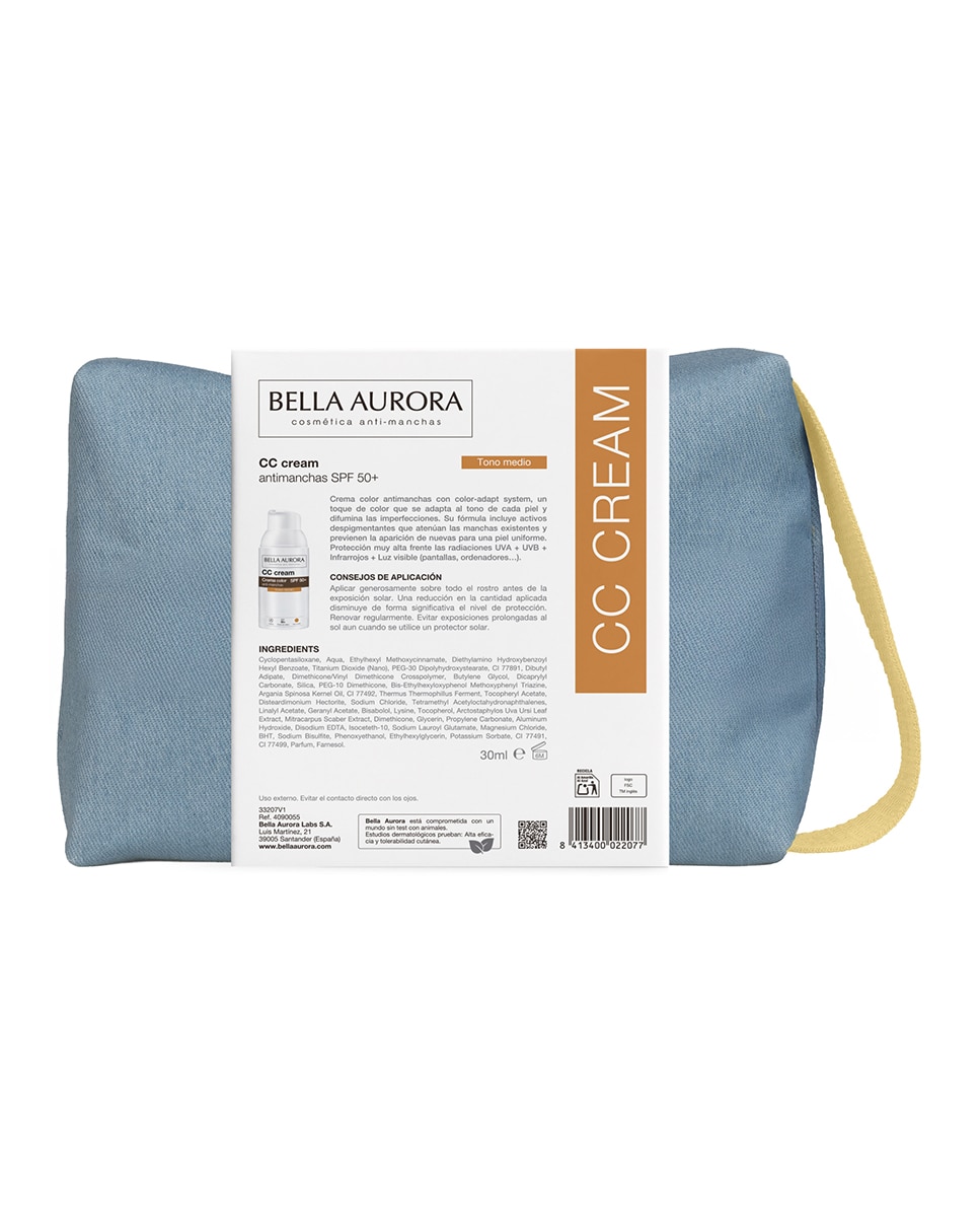 Estuche Regalo Solar Cc Cream Tono Medio  Bella Aurora 3