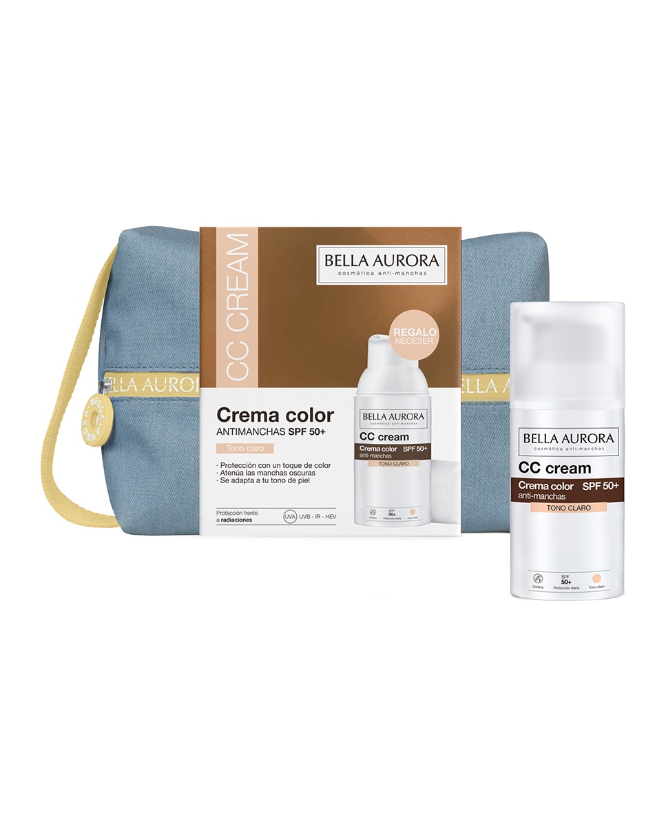 Estuche Regalo Solar Cc Cream Tono Claro  Bella Aurora 1