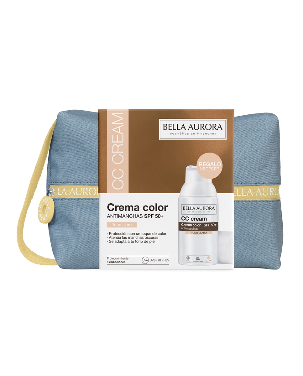 Estuche Regalo Solar Cc Cream Tono Claro  Bella Aurora 2