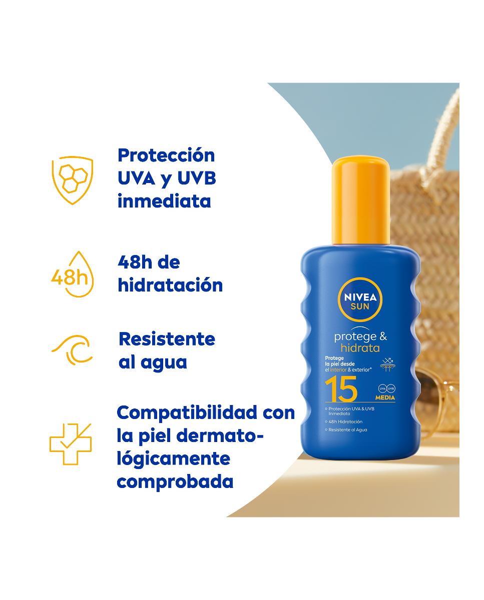 Spray Solar Hidratante FP 15 Protege & Hidrata 200 ml Nivea - 200 ml 4