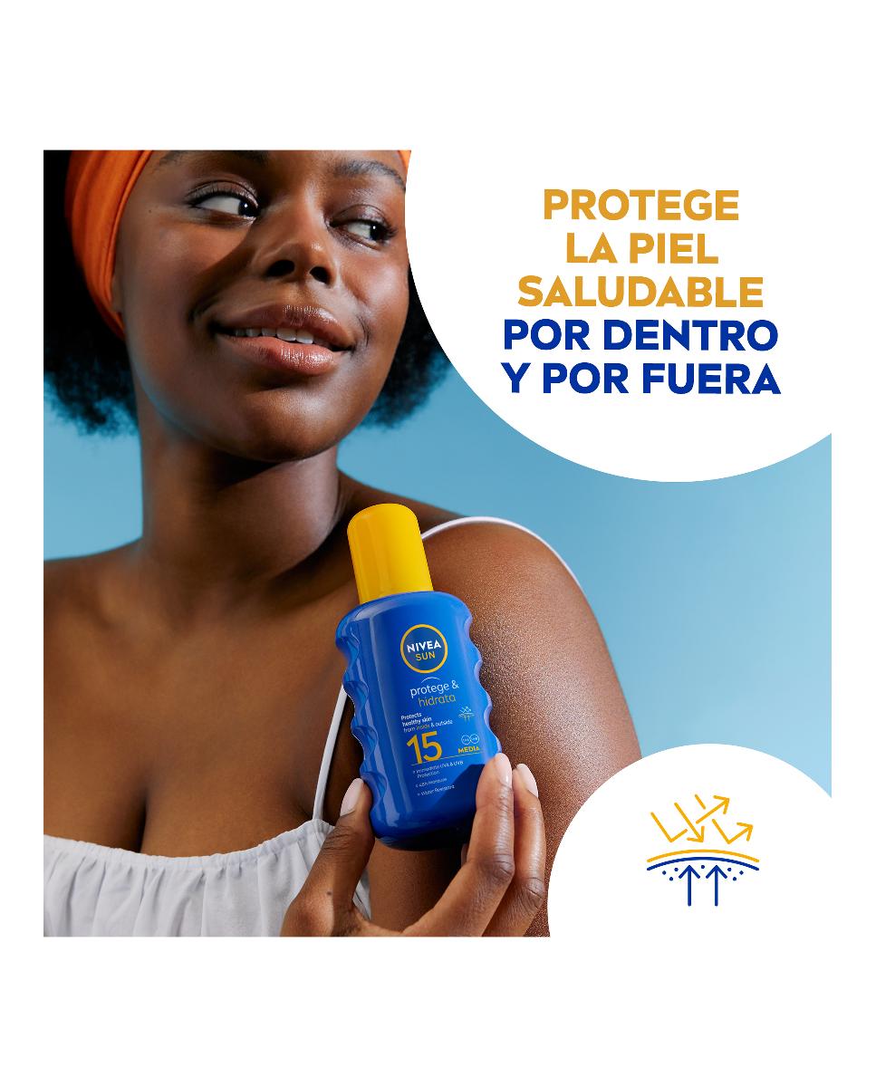 Spray Solar Hidratante FP 15 Protege & Hidrata 200 ml Nivea - 200 ml 5