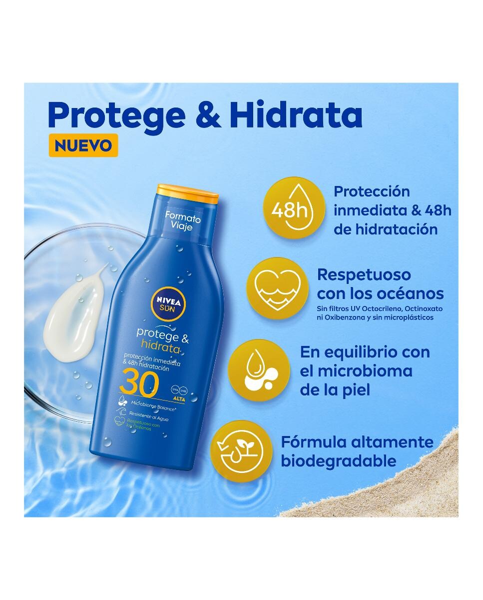 Loción Solar FP 30 Protege & Hidrata 100 ml Nivea 3