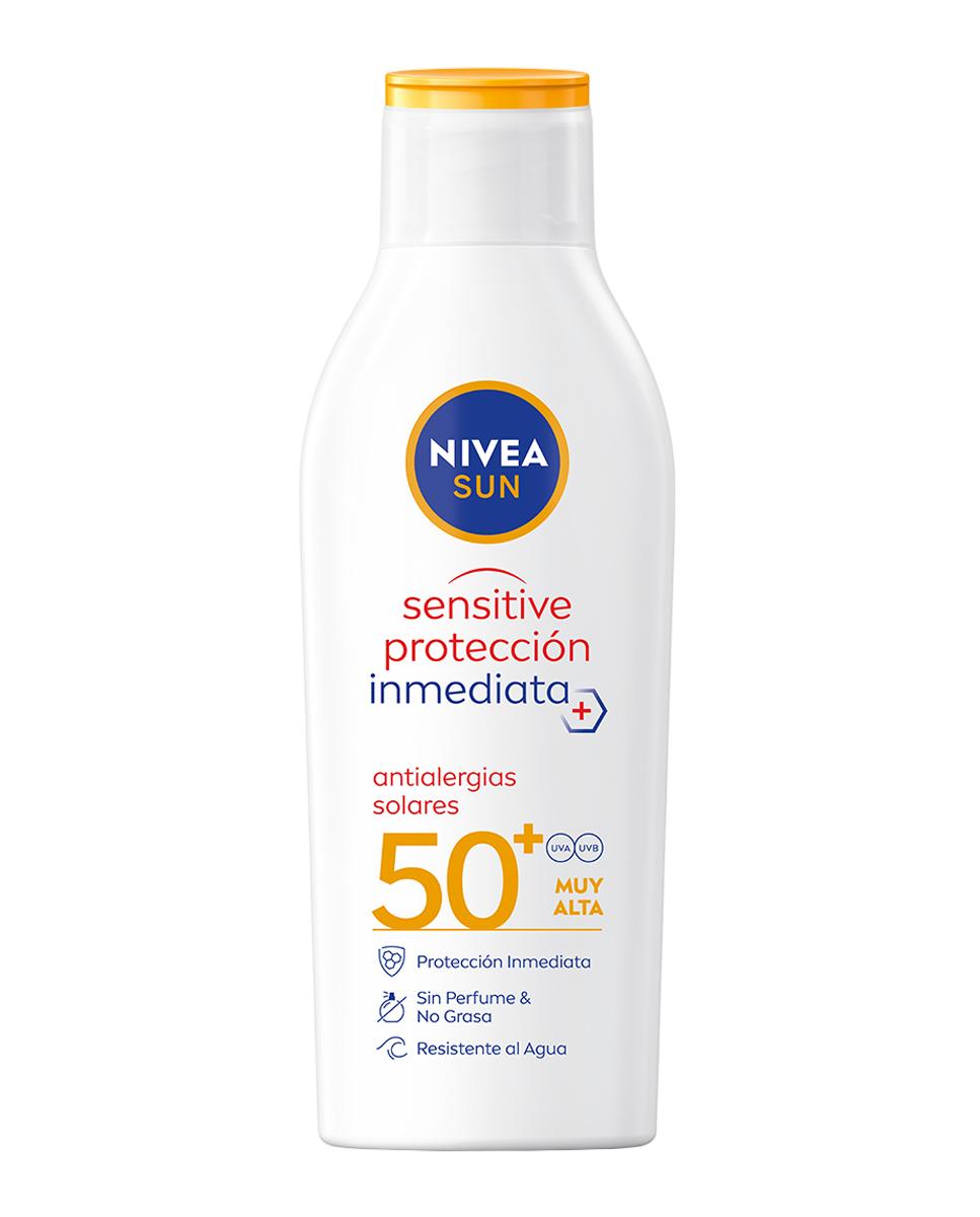 NIVEA - Loción Sensitive Antialergias Solares Adultos Piel sensible FP 50+ 200 ml Nivea.