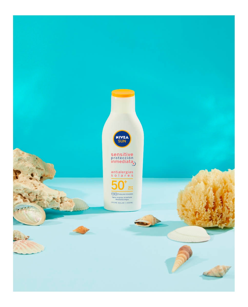 Loción Sensitive Antialergias Solares Adultos Piel sensible FP 50+ 200 ml Nivea - 200 ml 4