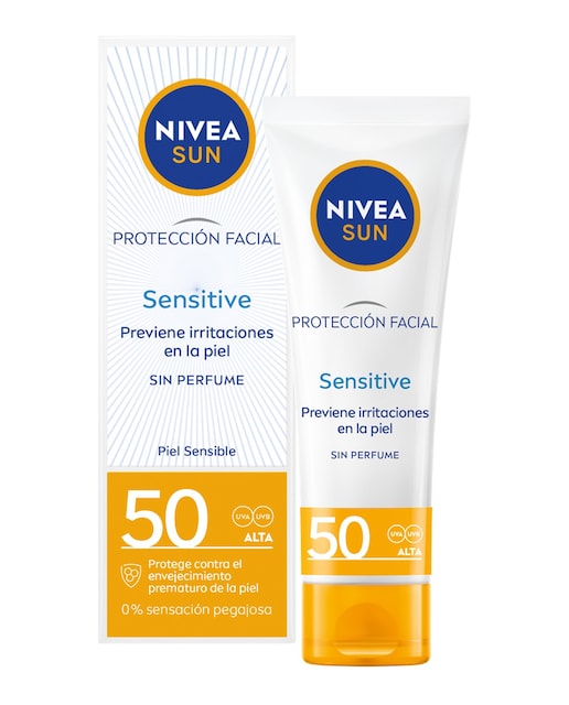 Imagen 0 de Crema solar FP 50 Protección Facial Sensitive Nivea