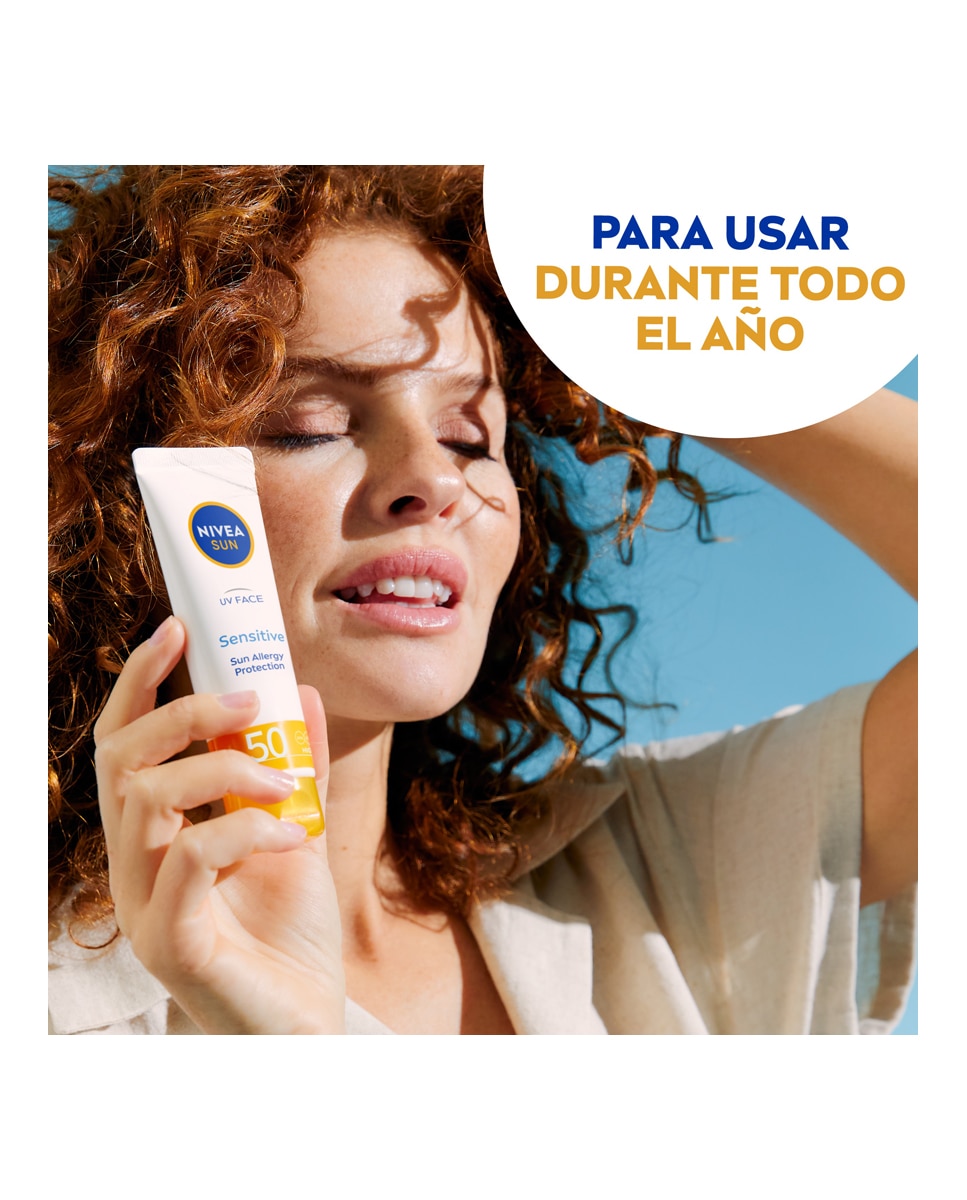 Crema solar FP 50 Protección Facial Sensitive Nivea 6