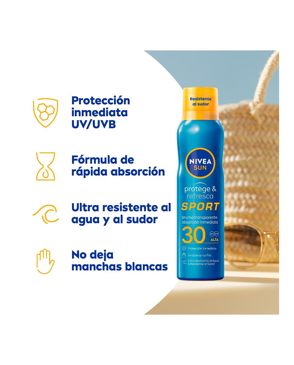 Spray Bruma Solar Invisible FP 30 Protege & Refresca 200 ml Nivea - 200 ml 2