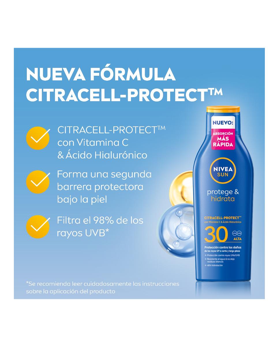 Leche Solar Hidratante FP 30 Protege & Hidrata 200 ml Nivea - 200 ml 2