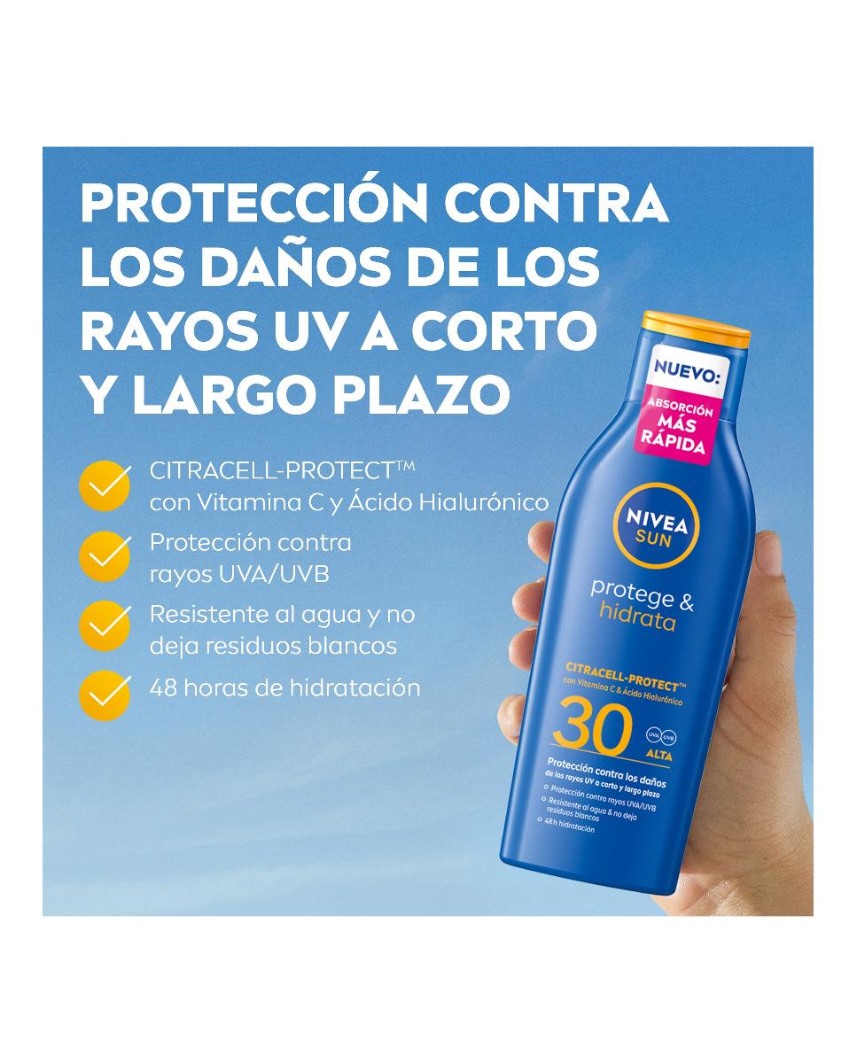 Leche Solar Hidratante FP 30 Protege & Hidrata 200 ml Nivea - 200 ml 3