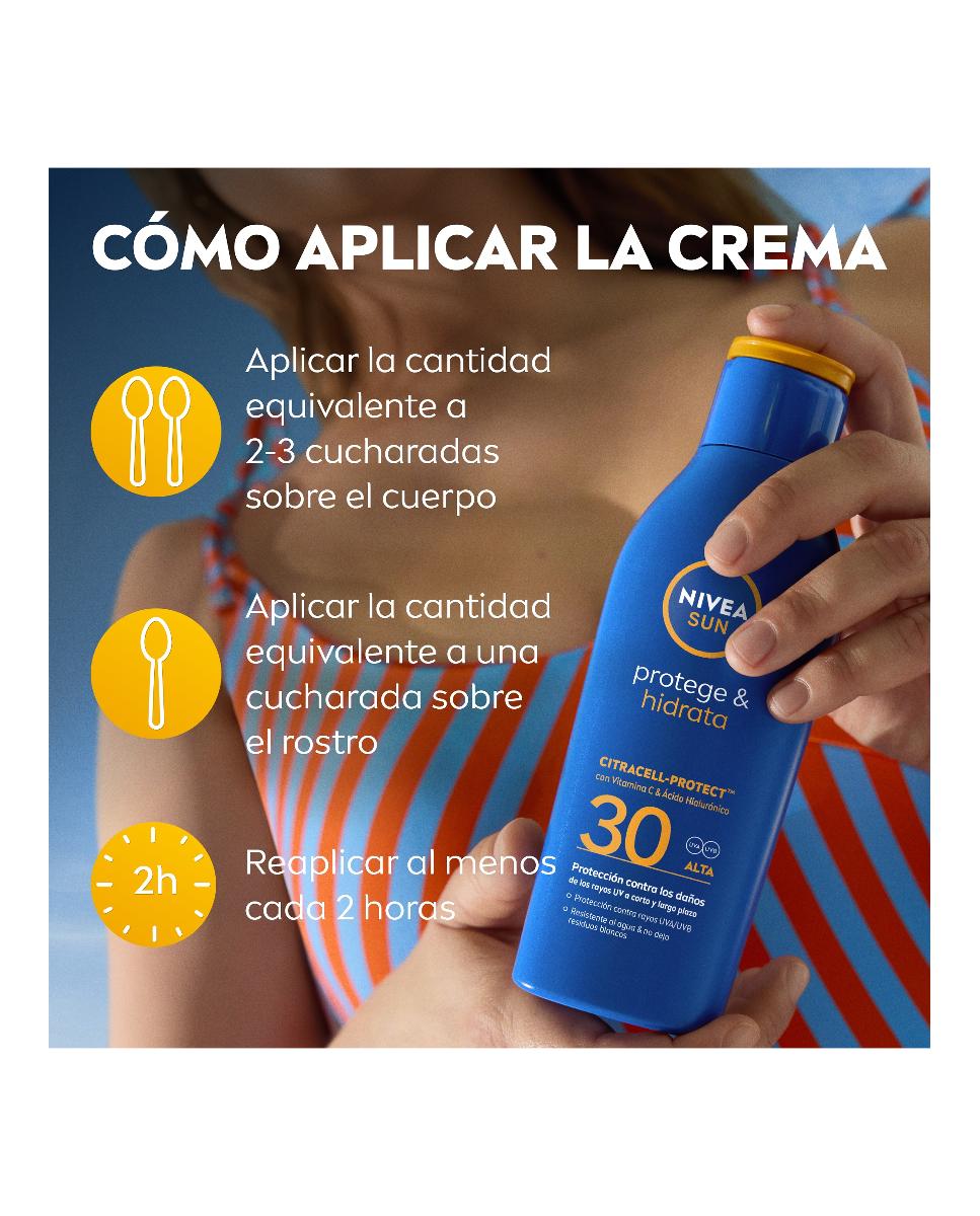 Leche Solar Hidratante FP 30 Protege & Hidrata 200 ml Nivea - 200 ml 6