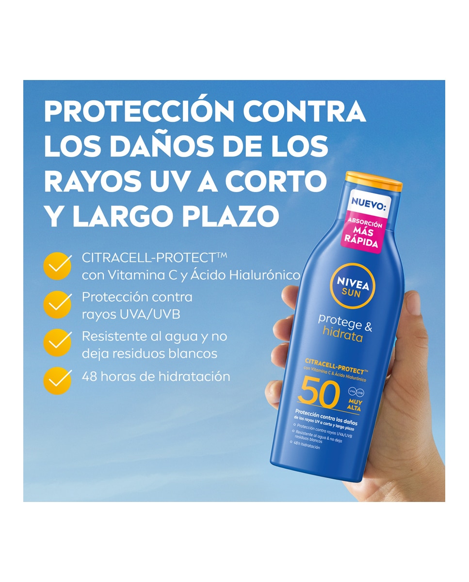 Loción Solar Protege & Hidrata FP 50+ Nivea 2