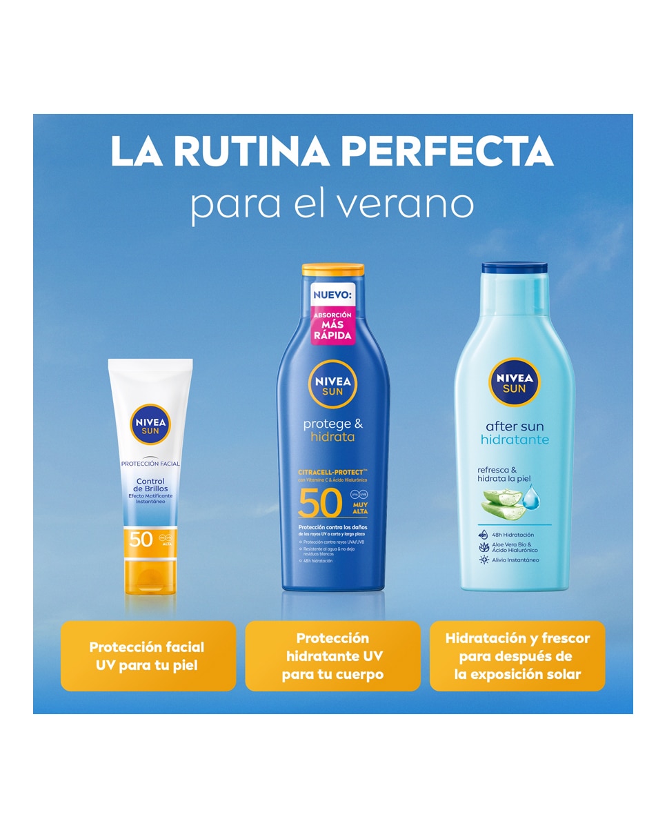 Loción Solar Protege & Hidrata FP 50+ Nivea 7