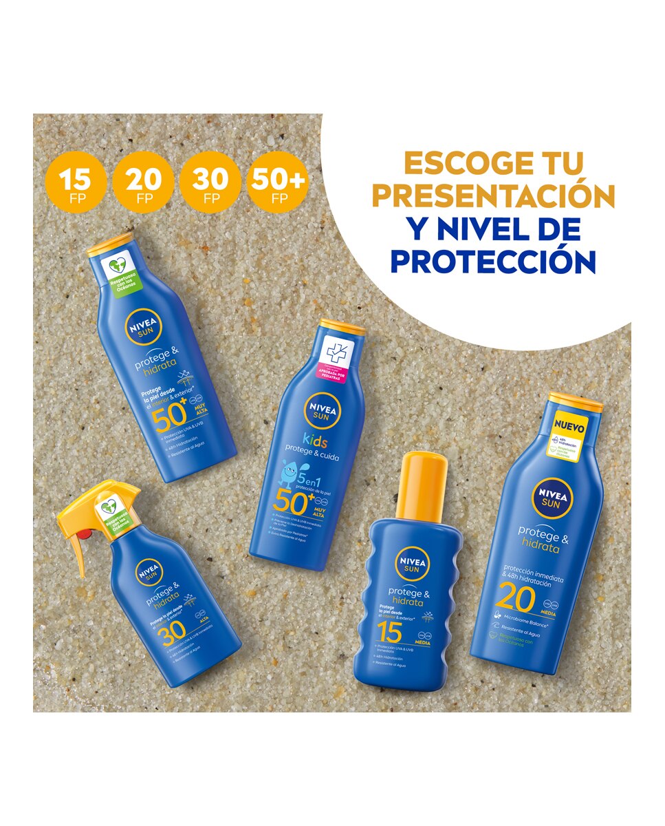 Leche Solar Hidratante FP 30 Protege & Hidrata 400 ml Nivea - 400 ml 6
