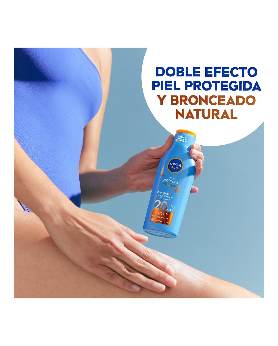 Loción Solar FP20 Protege & Broncea 200 ml Nivea - 200 ml 4