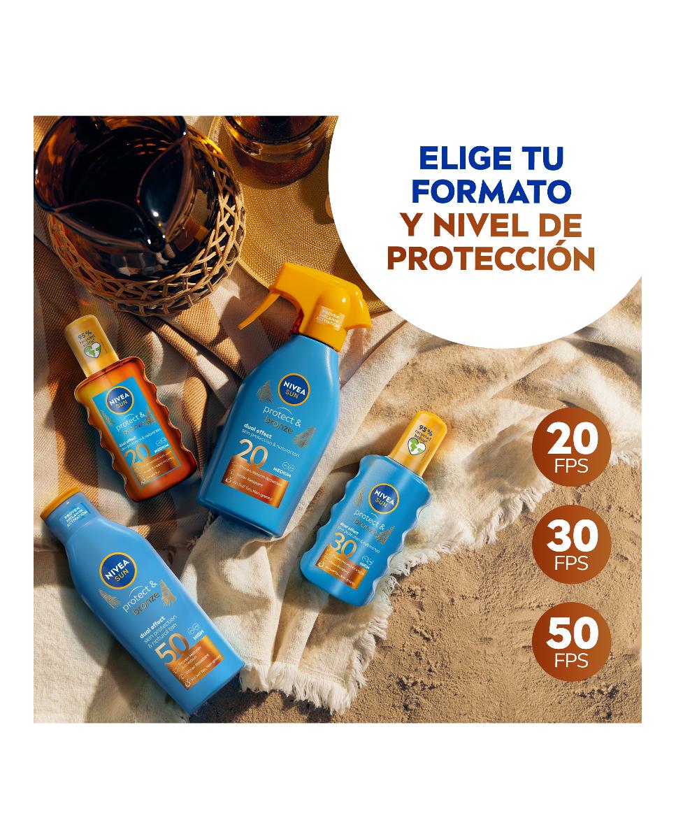 Loción Solar FP20 Protege & Broncea 200 ml Nivea - 200 ml 6