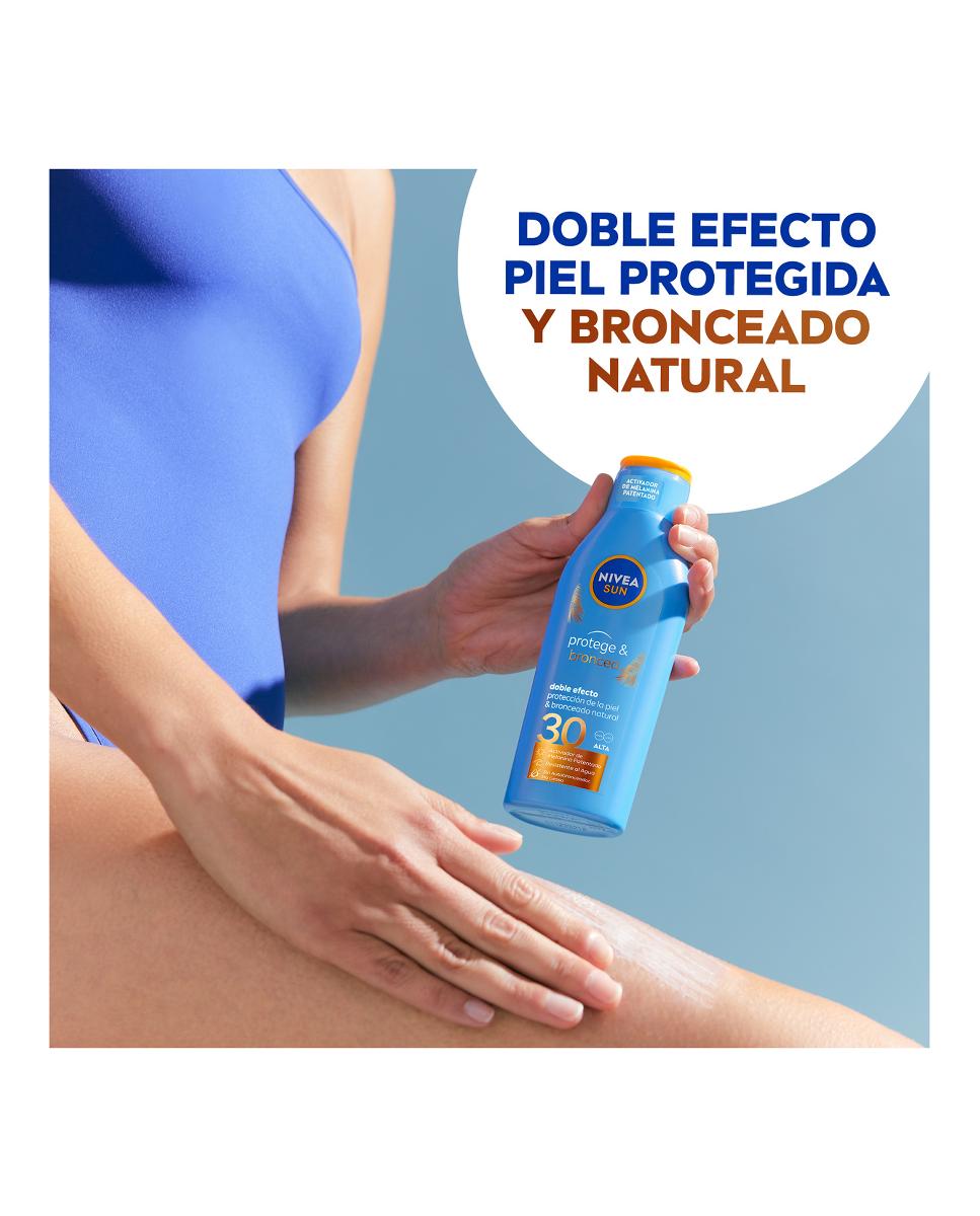 Leche Solar Activadora del Bronceado FP 30 Protege & Broncea 200 ml Nivea - 200 ml 4