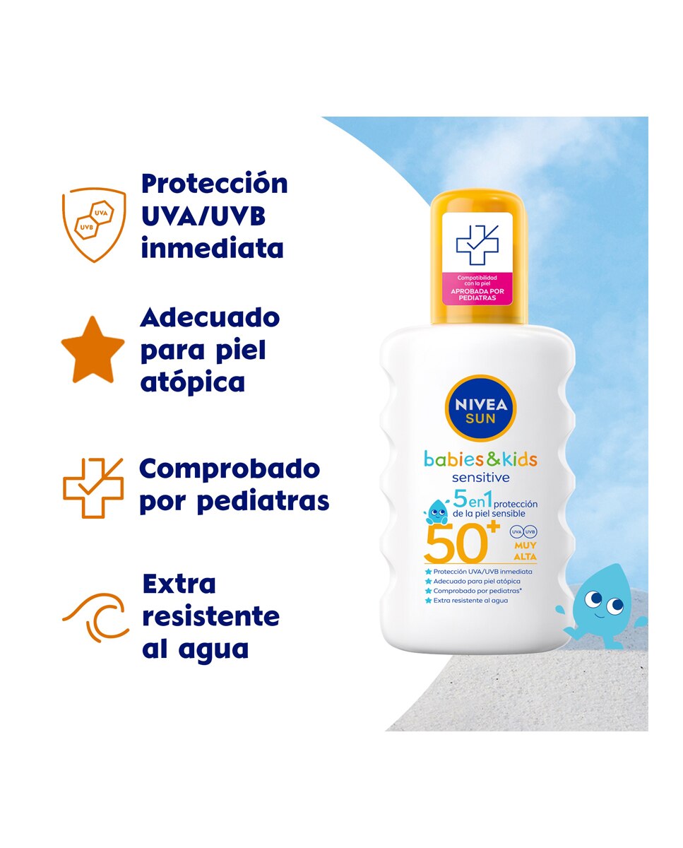 Protector Solar Infantil Spray Sensitive FP 50+ Nivea 2