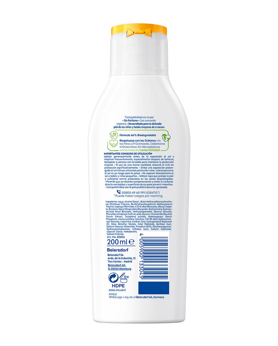 Leche Solar Niños FP 50+ Sensitive Protege & Juega Piel sensible 200 ml Nivea - 200 ml 2