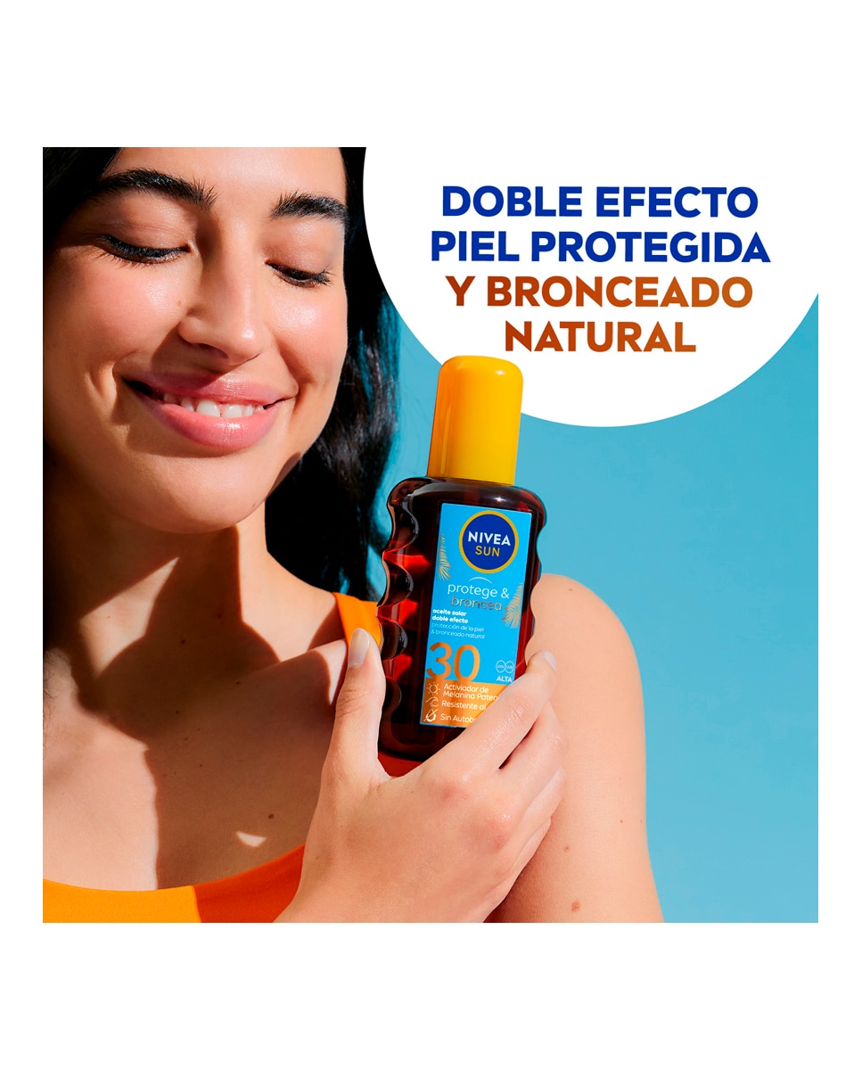 Aceite Solar Activador del Bronceado FP 30 Protege & Broncea 200 ml Nivea - 200 ml 4