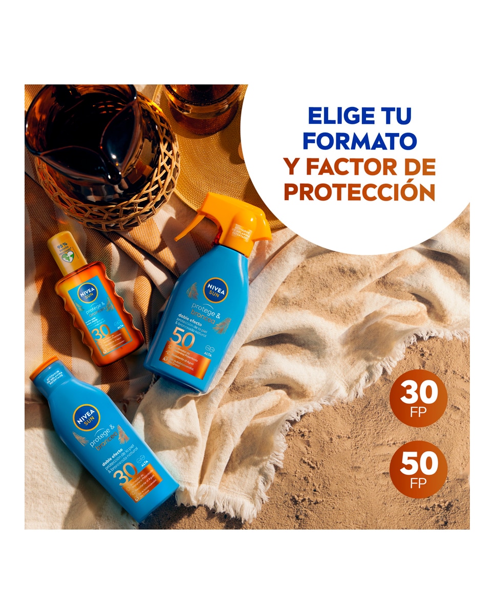 Aceite Solar Activador del Bronceado FP 30 Protege & Broncea 200 ml Nivea - 200 ml 6