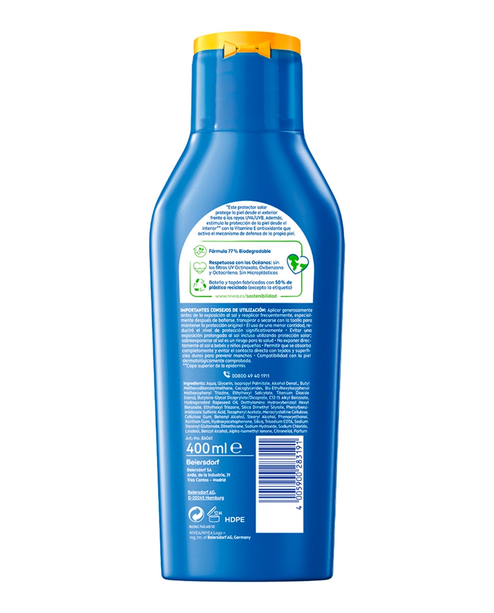 Leche Solar Hidratante FP 50+ Protege & Hidrata 400 ml Nivea - 400 ml 2