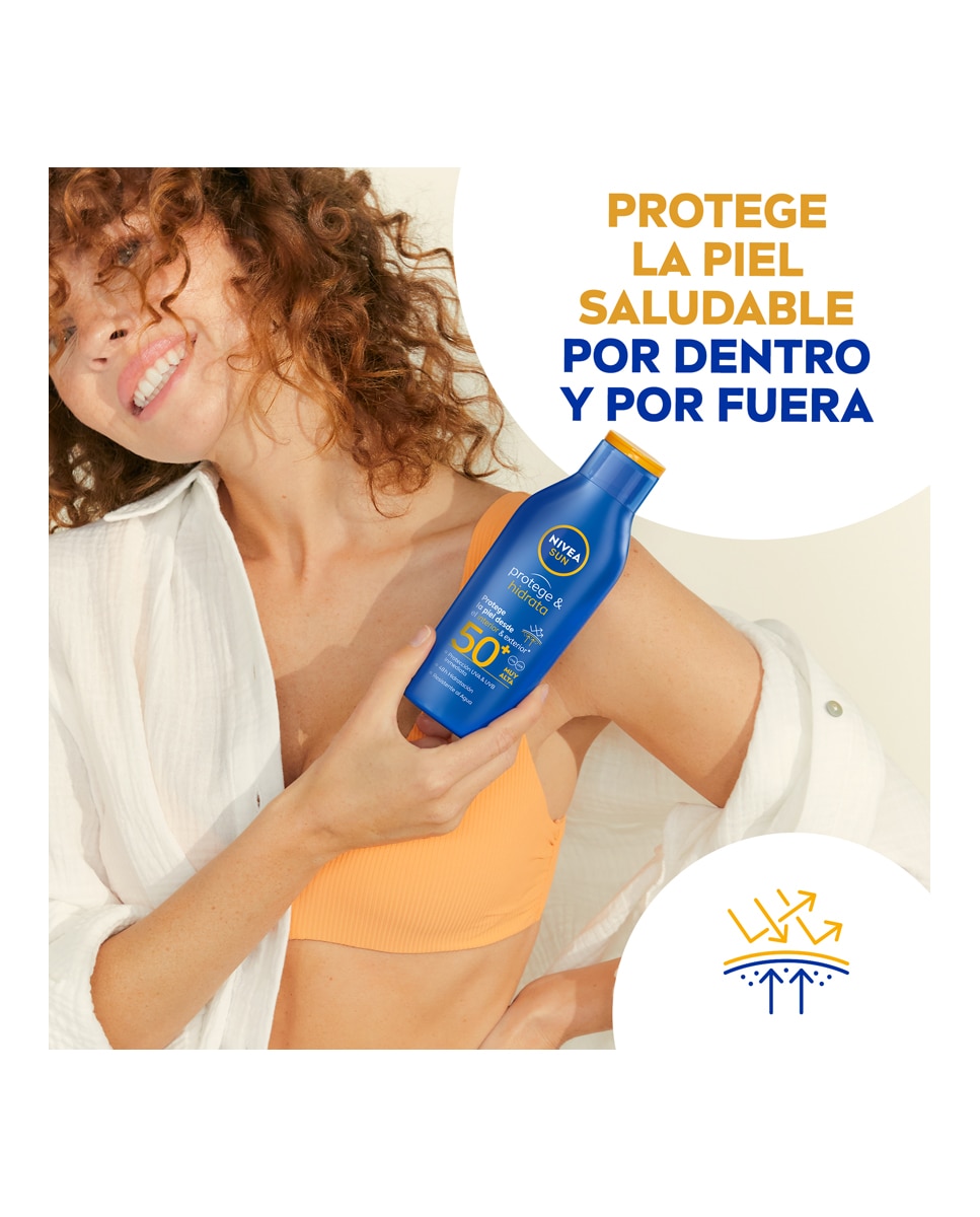 Leche Solar Hidratante FP 50+ Protege & Hidrata 400 ml Nivea - 400 ml 5