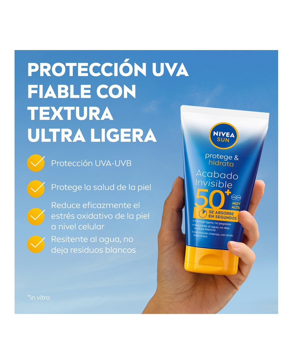 Imagen 2 de Protector Solar Corporal P&M Lotion Invisible FP50+ 150 ml Nivea - 150 ml