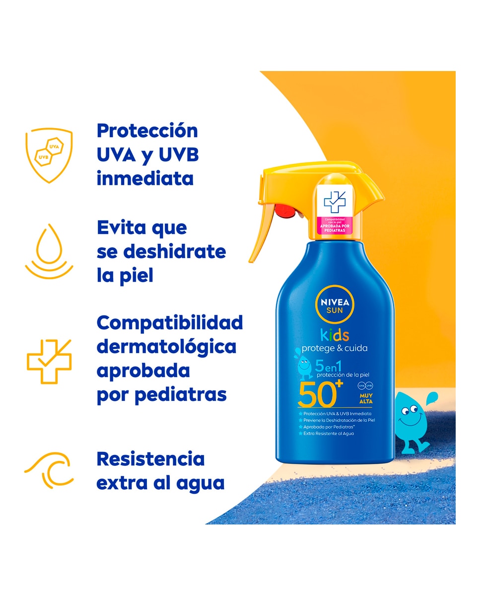 Spray Solar FP50 Niños Protege & Cuida 270 ml Nivea - 270 ml 3