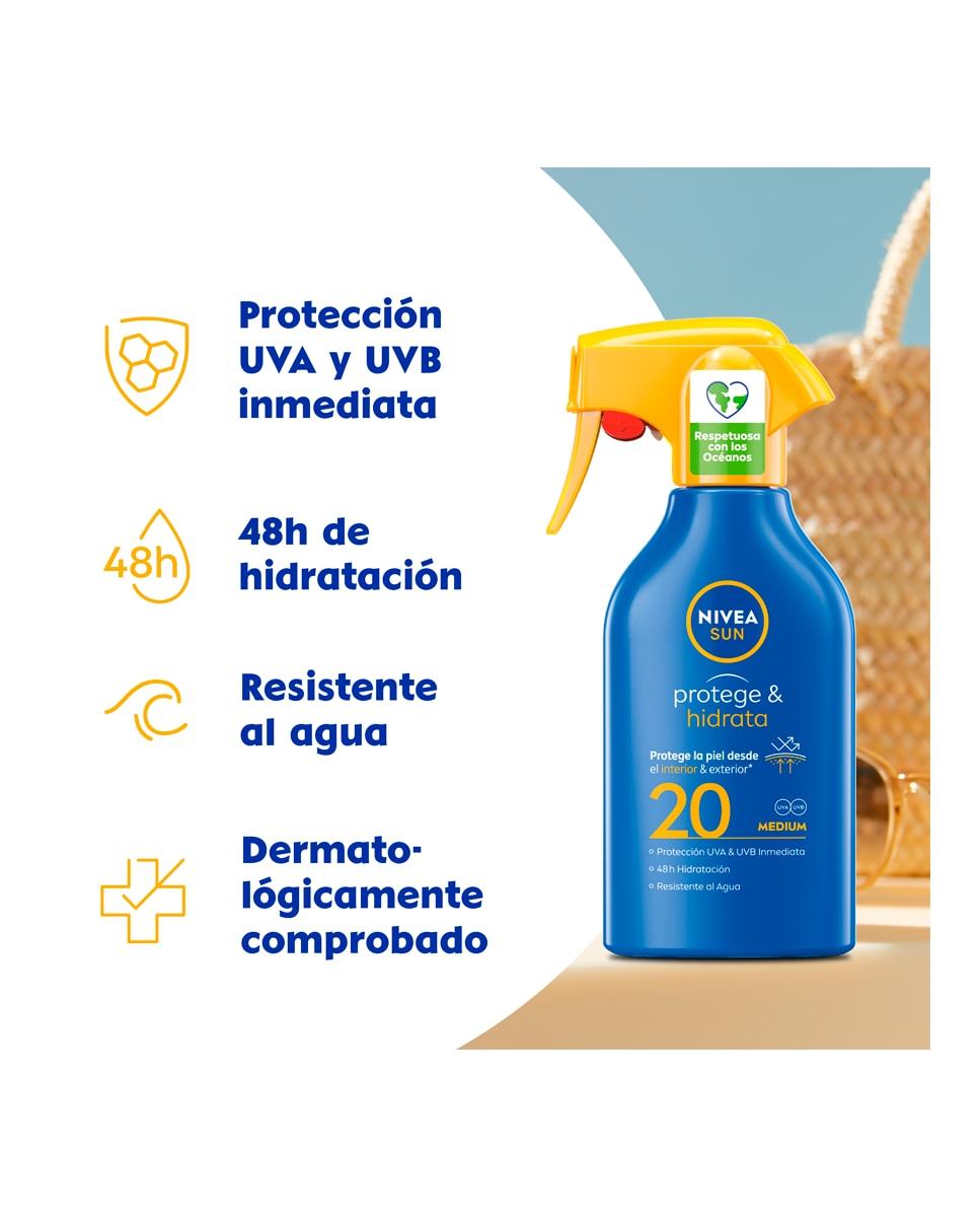 Spray Solar FP20 Protege & Hidrata 270 ml Nivea - 270 ml 4