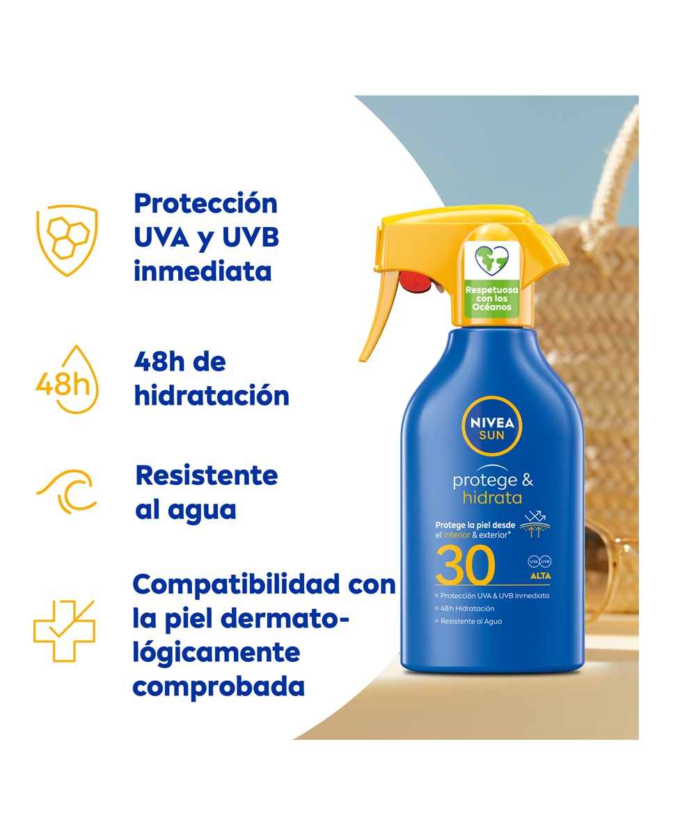 Spray Solar FP30 Protege & Hidrata 270 ml Nivea - 270 ml 4