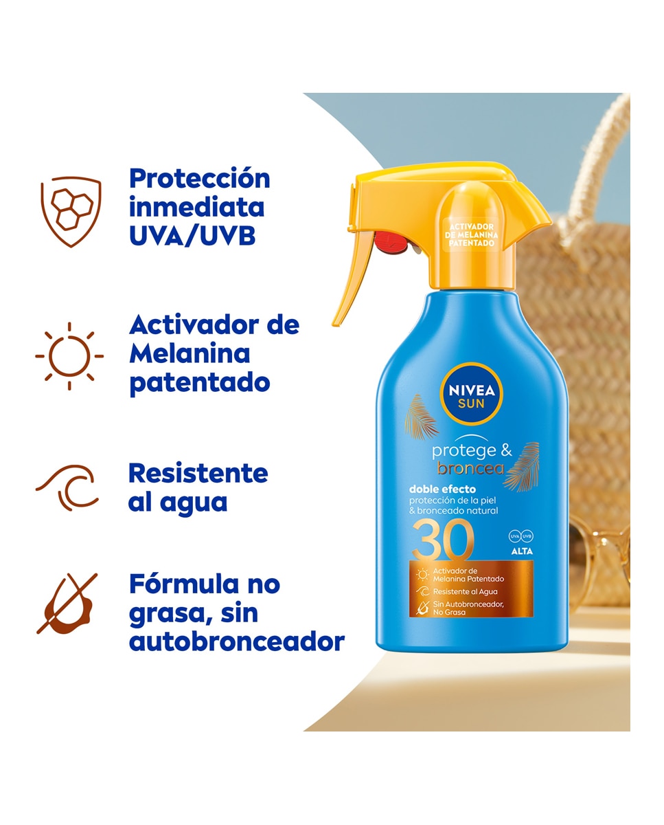 Spray Solar FP30 Protege & Broncea 270 ml Nivea - 270 ml 2