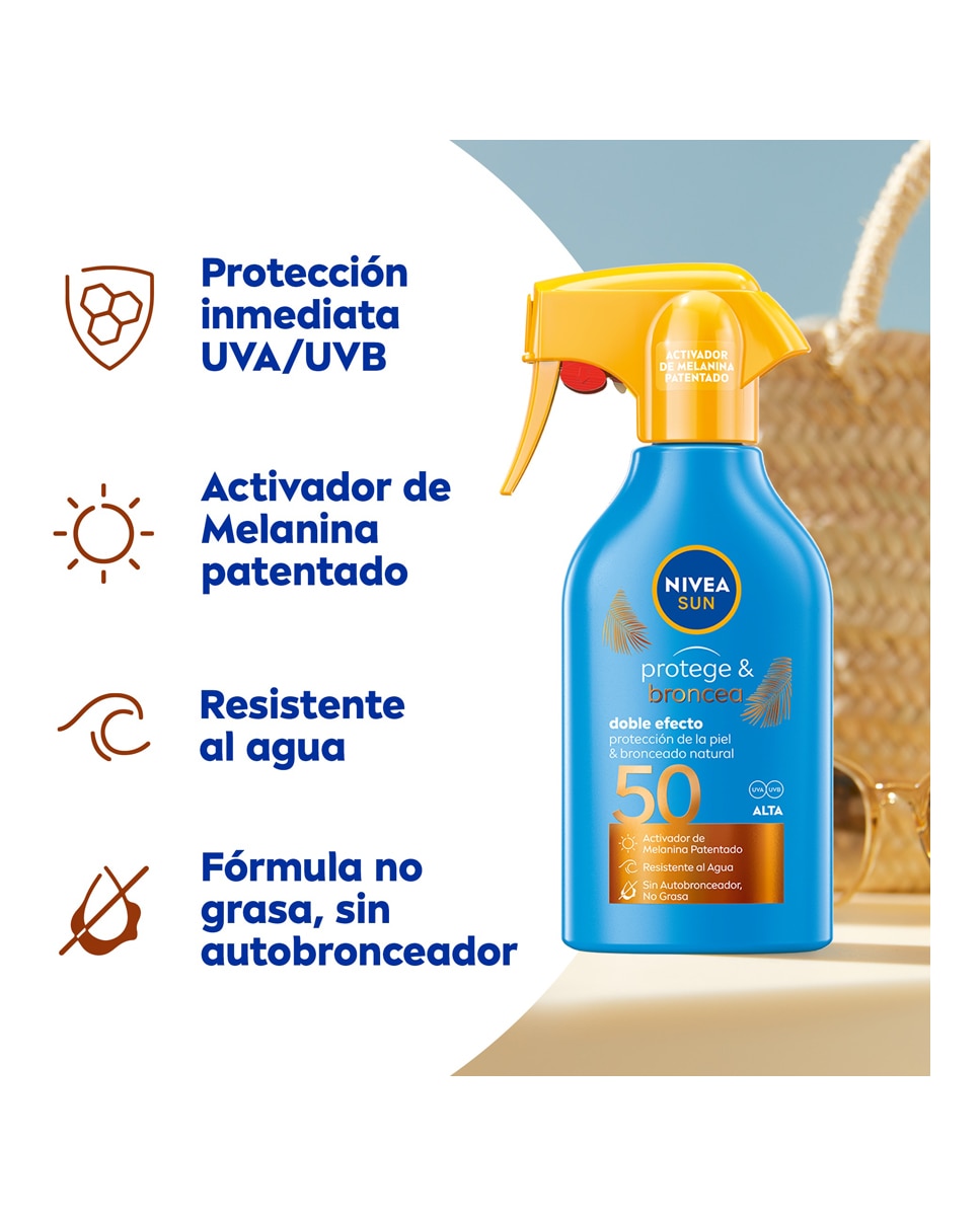 Spray Solar FP50 Protege & Broncea 270 ml Nivea - 270 ml 2