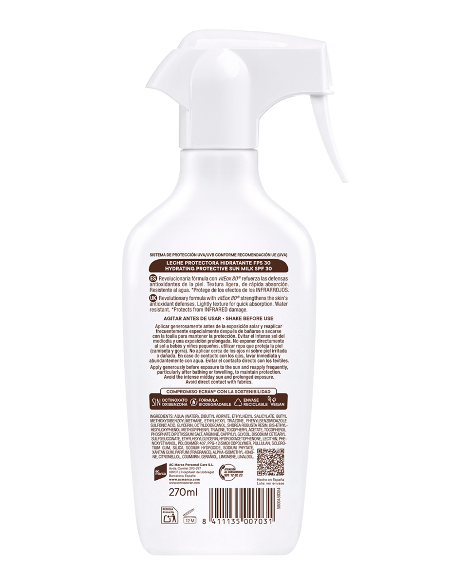 Leche Protectora Fps 30 Sunnique 270 ml Ecran - 270 ml 2