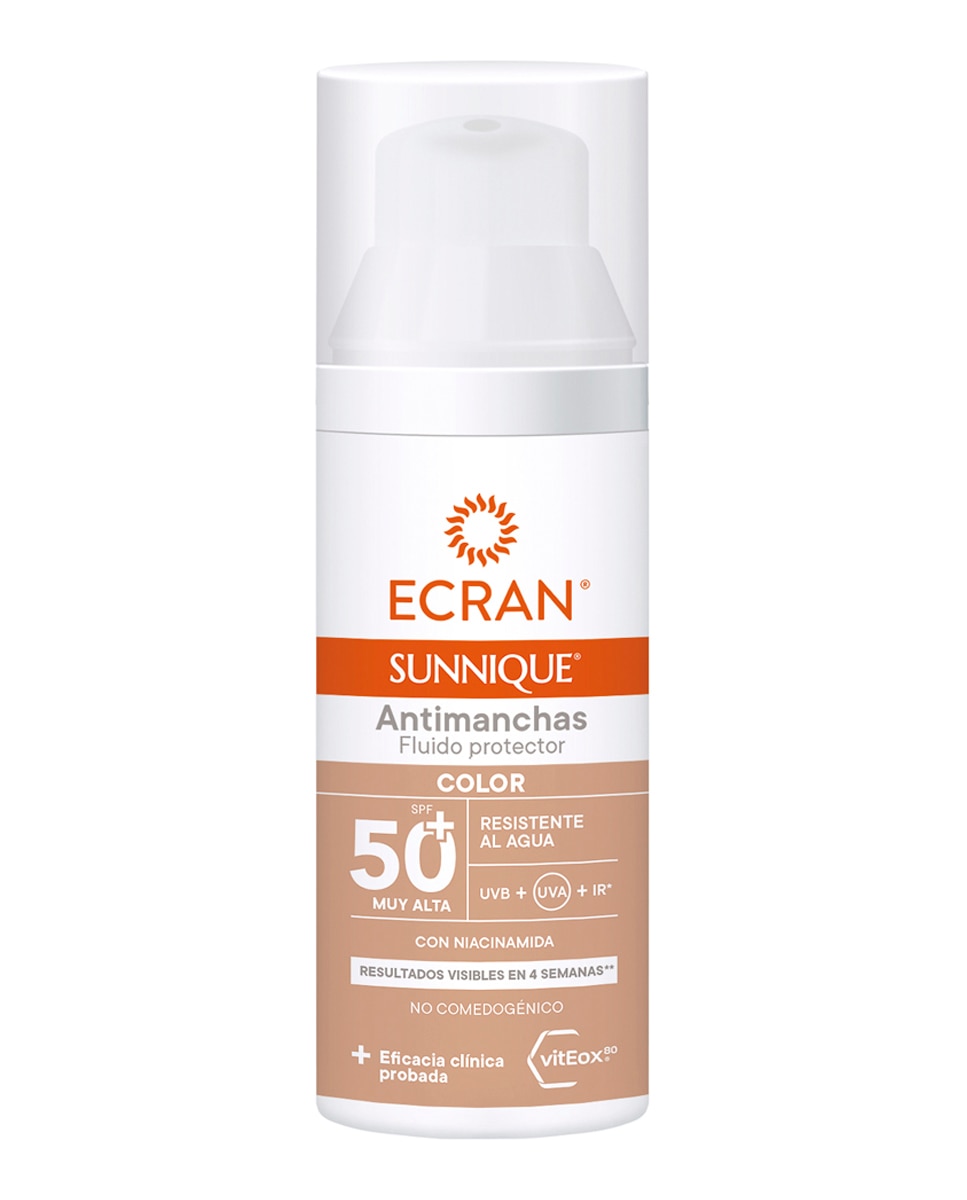 Fluido Protector Antimanchas Con Color Fps 50+ Sunnique 50 ml Ecran - 50 ml 1
