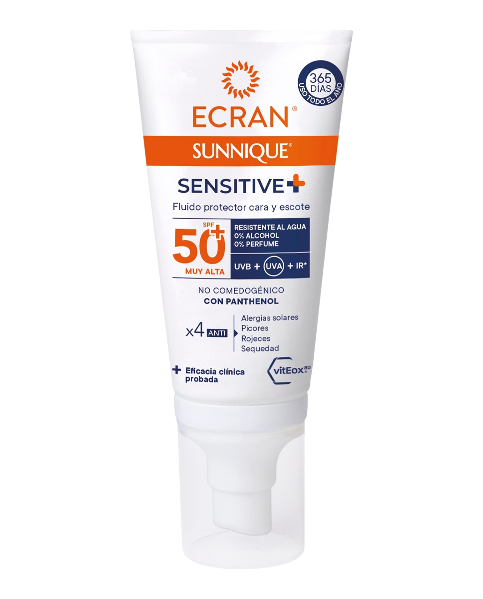 Fluido Protector Facial Fps 50 Sunnique Sensitive 50 ml Ecran - 50 ml 1