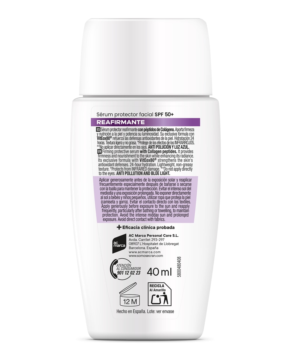Serum Protector Reafirmante Fps 50+ Sunnique 40 ml Ecran - 40 ml 4