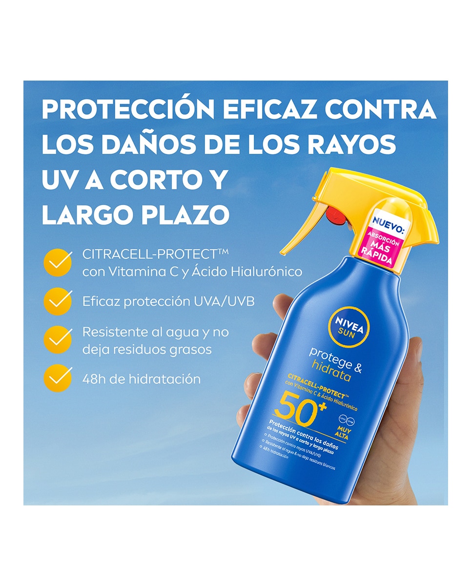 Spray Solar Protege & Hidrata Spf 50 250 Ml Nivea 2