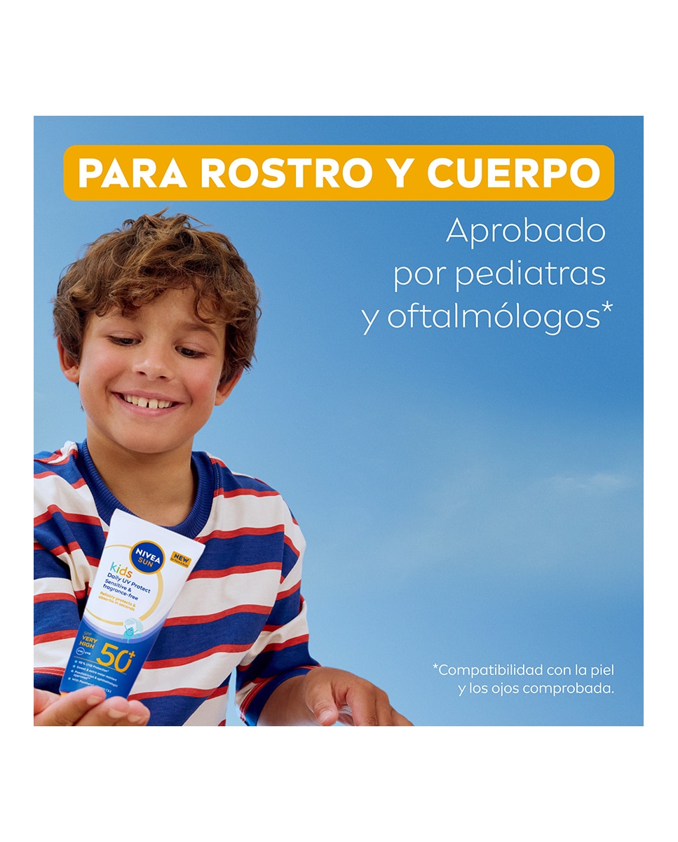 Rostro Y Cuerpo Kids Protección Uv Diaria Spf 50+  Nivea 3