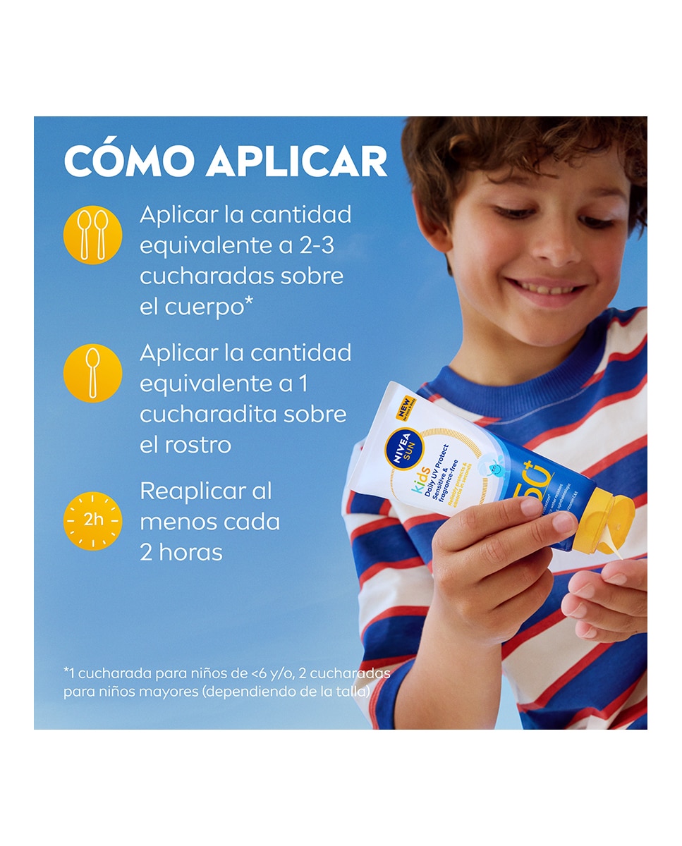 Rostro Y Cuerpo Kids Protección Uv Diaria Spf 50+  Nivea 6