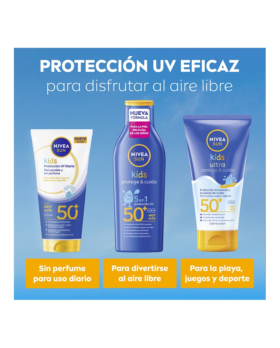 Rostro Y Cuerpo Kids Protección Uv Diaria Spf 50+  Nivea 7