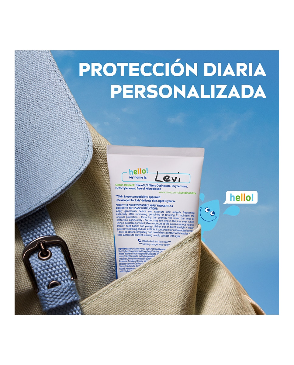 Rostro Y Cuerpo Kids Protección Uv Diaria Spf 50+  Nivea 8