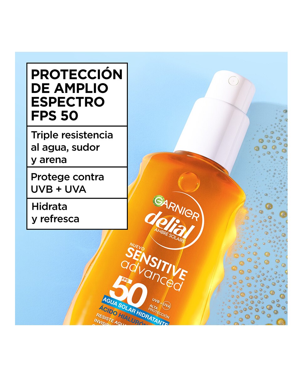Agua Solar Hidratante Sensitive Advanced Fps 50 150Ml Garnier Delial - 150 ml 3