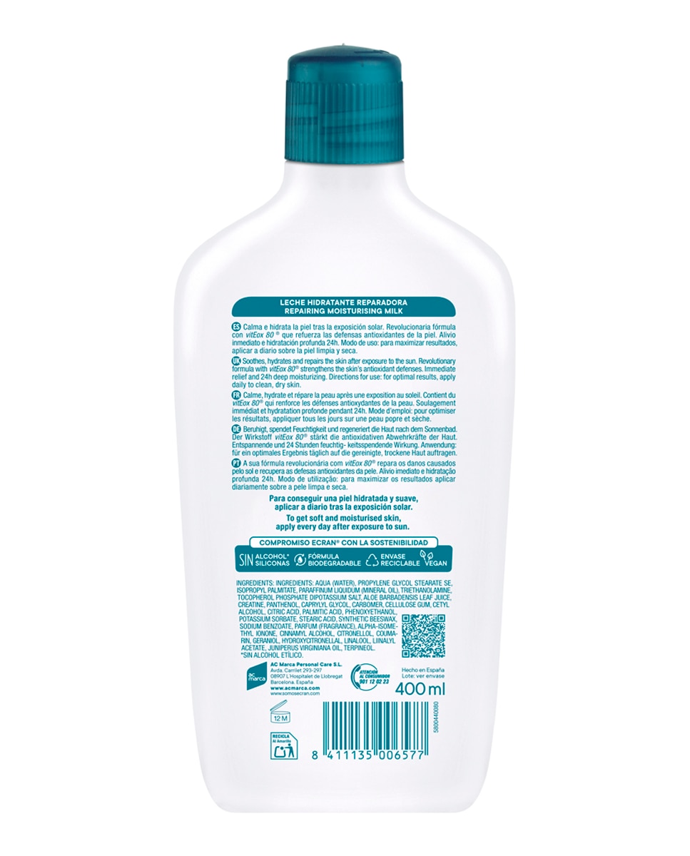 Leche Reparadora Aftersun 400 ml Ecran - 400 ml 2