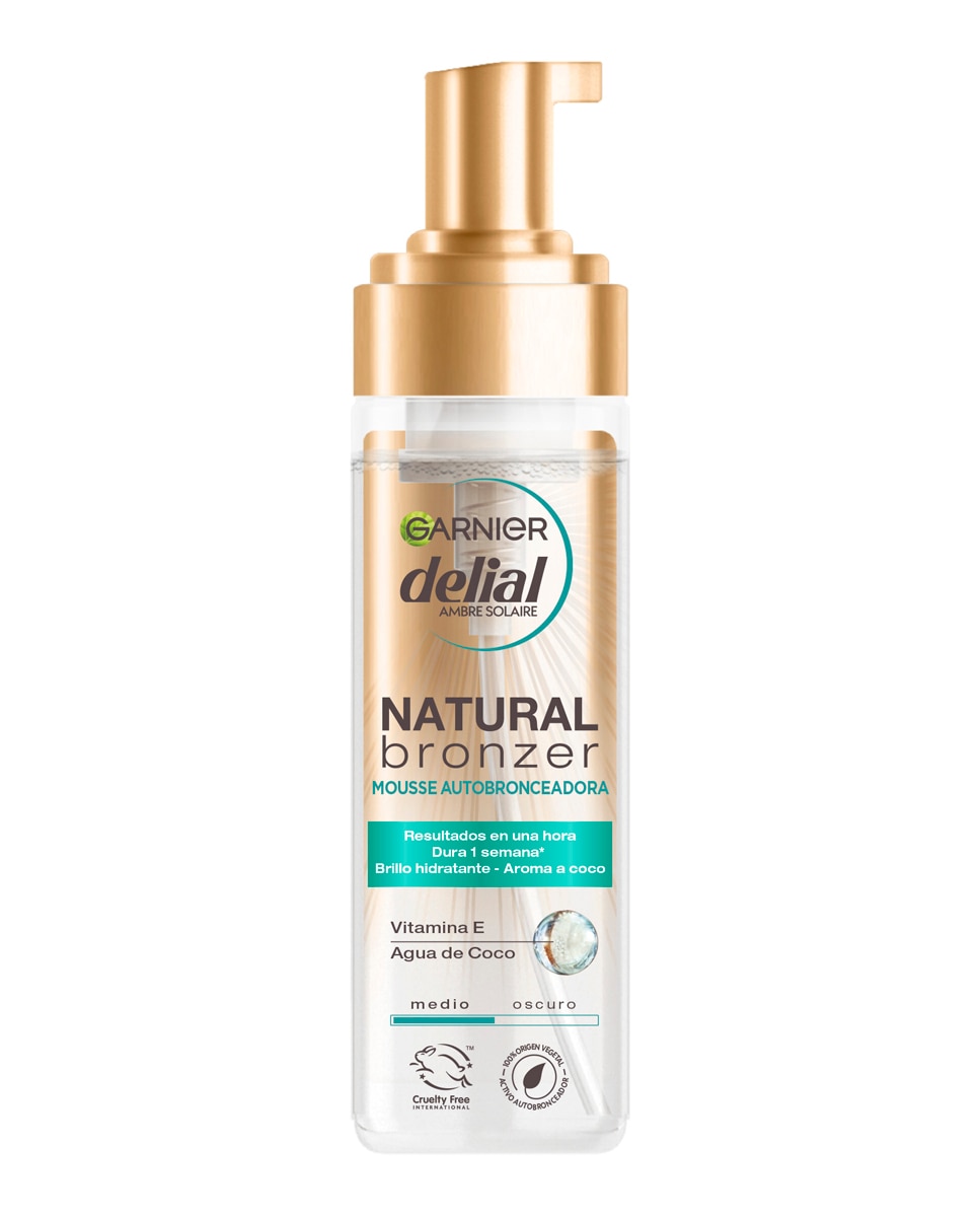 Imagen 0 de Mousse Autobronceadora con Agua de Coco Hidratante 200 ml Delial