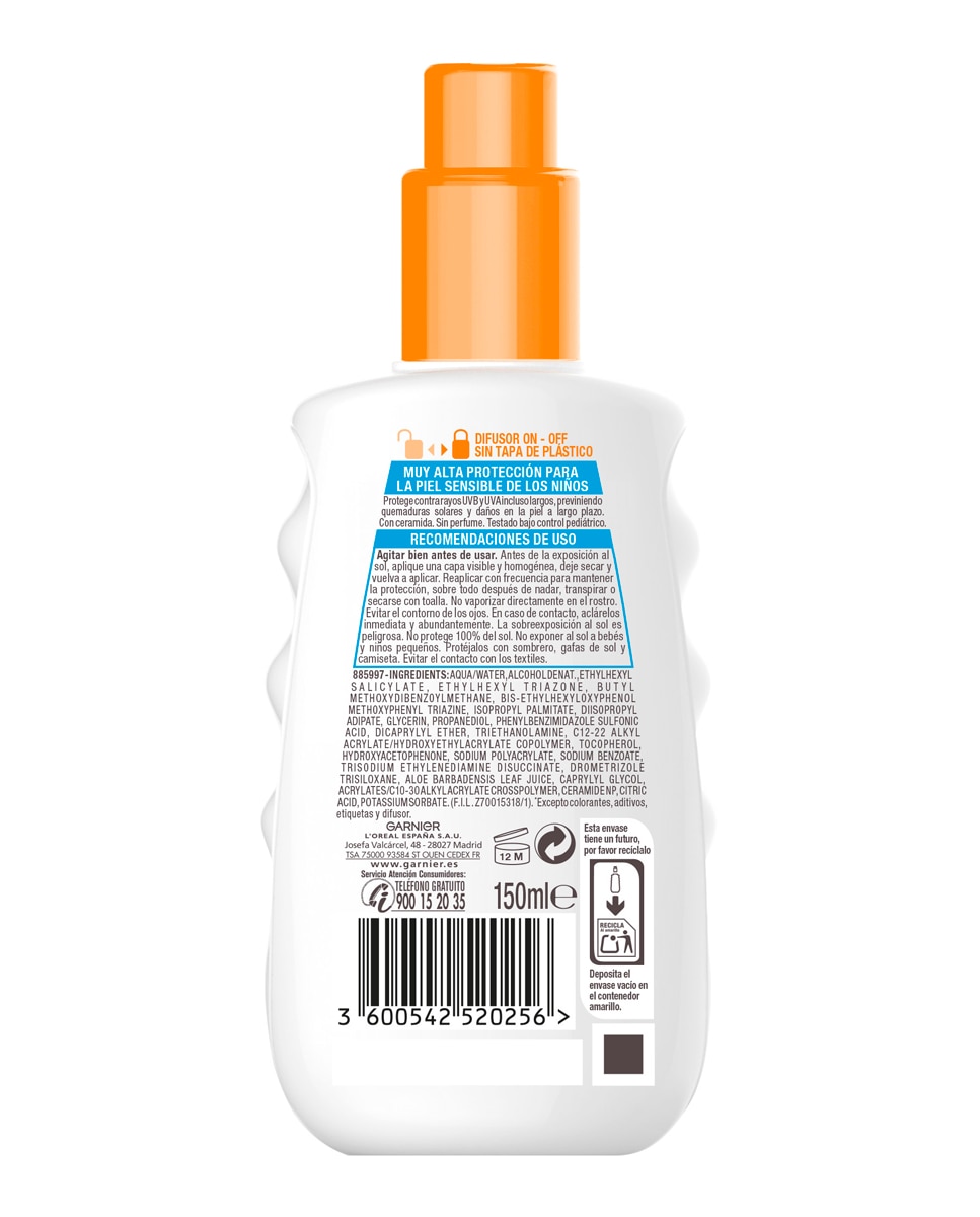 Spray Protector Solar para Niños Sensitive Advanced 150 ml Delial - 150 ml 2