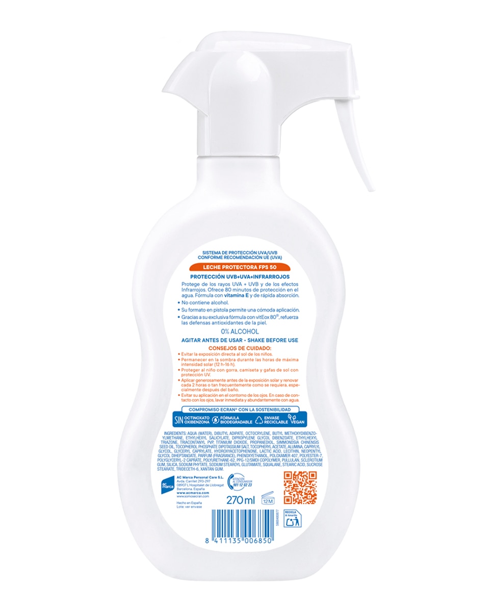 Leche Protectora 80 Minutos Fps 50 Denenes 270 ml Ecran - 270 ml 2