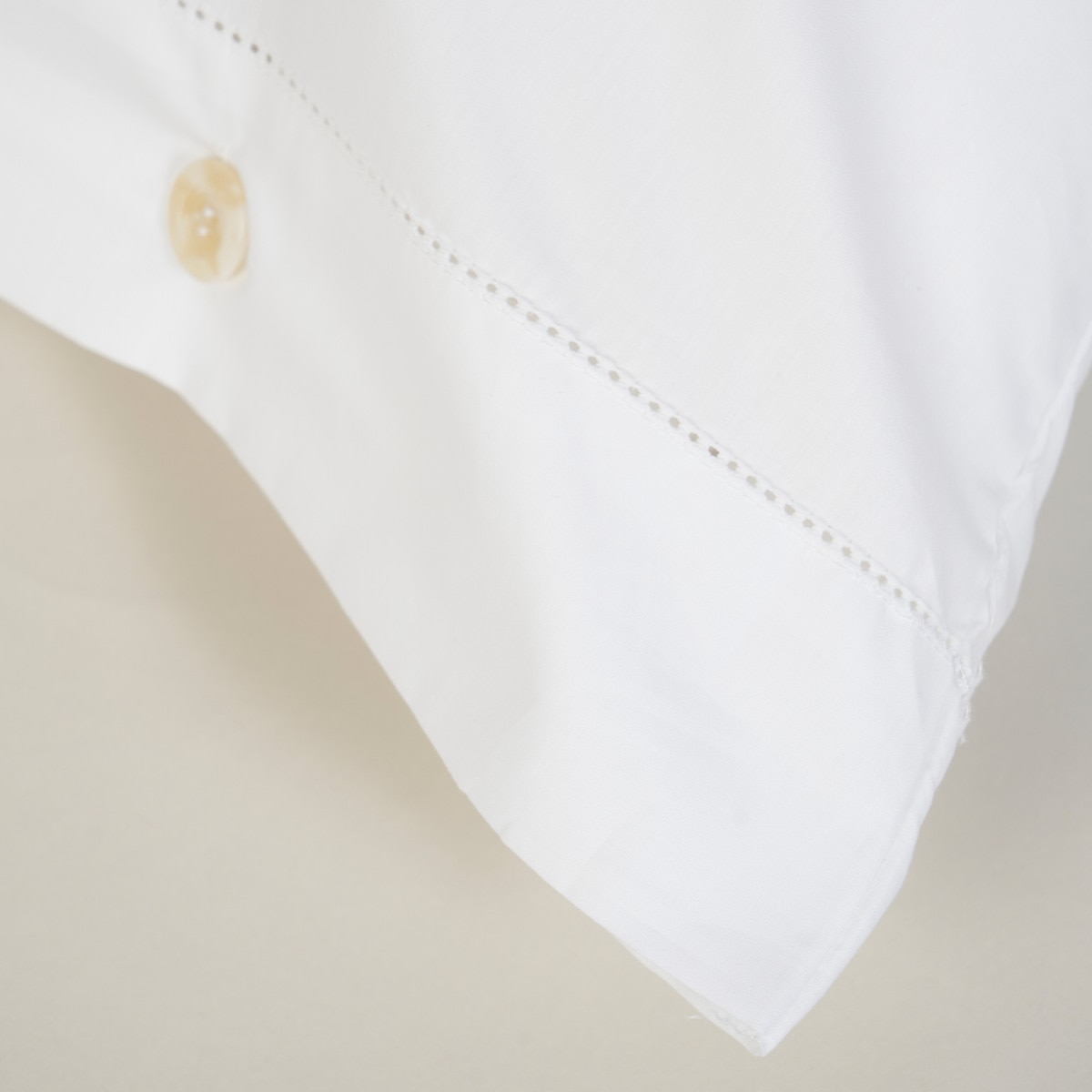 Funda de almohada algodón egipcio 200 hilos Tacto Bassols - Blanco Set de 2 fundas 50 x 85 cm Blanco-3