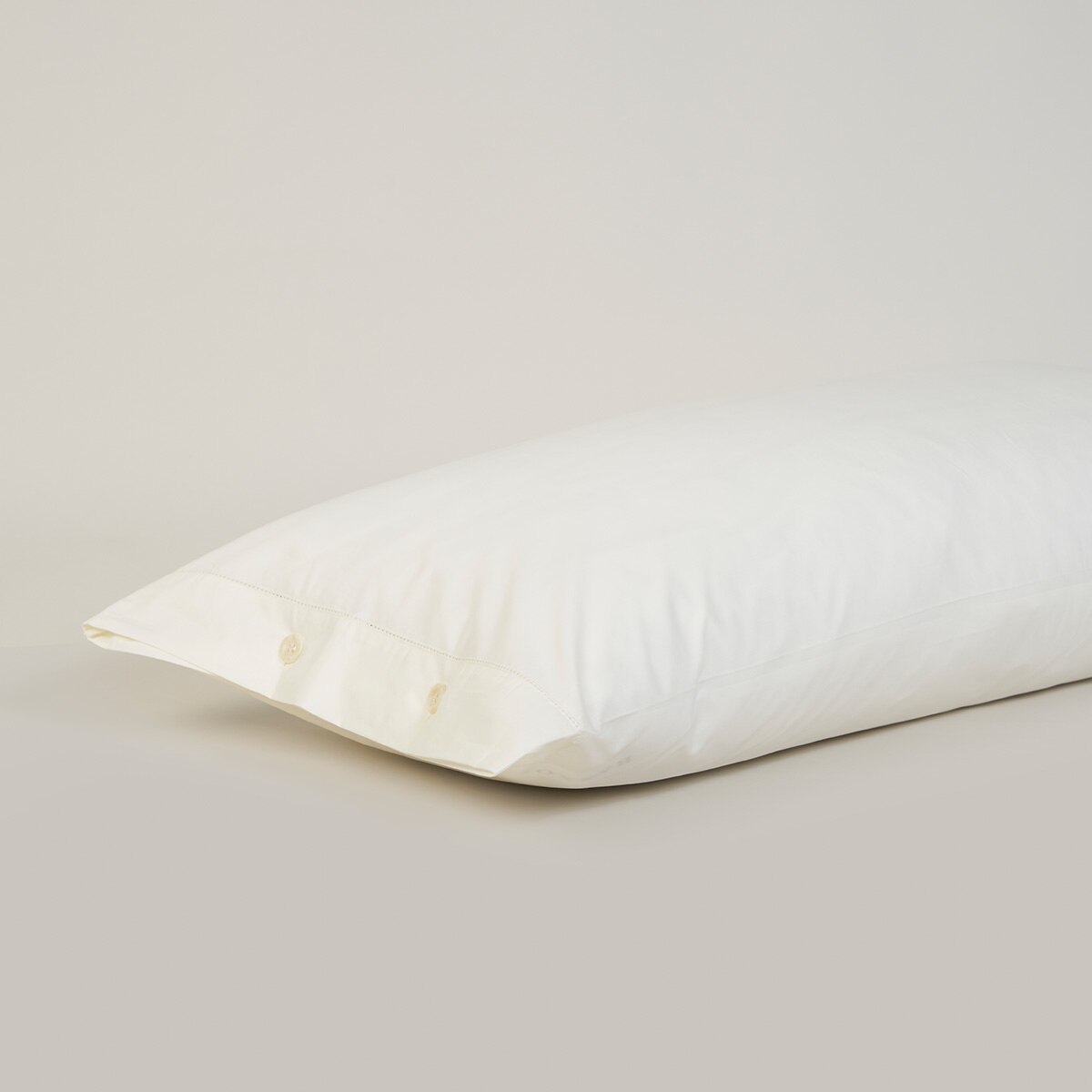 Funda de almohada algodón egipcio 200 hilos Tacto Bassols - Natural Set de 2 fundas 50 x 85 cm Natural-2
