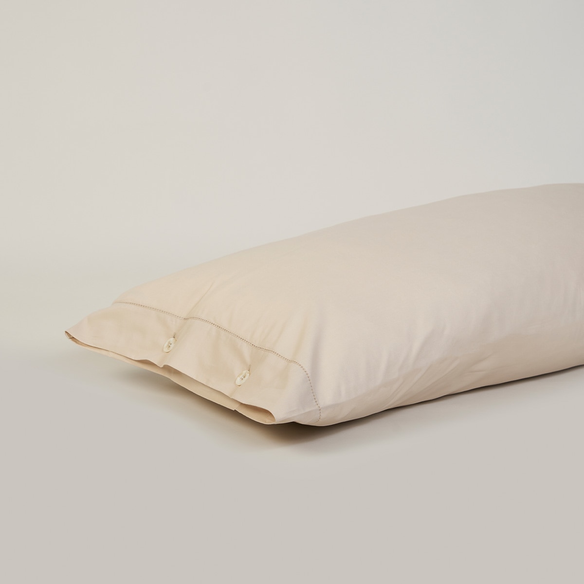 Funda de almohada algodón egipcio 200 hilos Tacto Bassols - Beige Set de 2 fundas 50 x 85 cm Beige-2